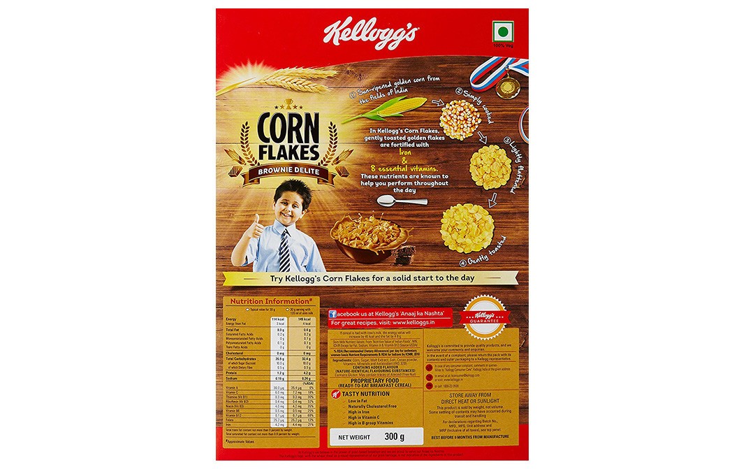Kellogg's Corn Flakes Brownie Delite   Box  300 grams